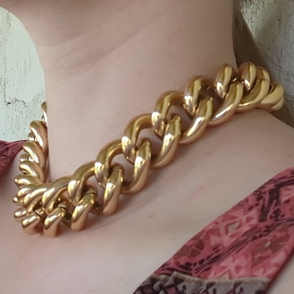 Erwin Pearl Vintage Chunky Gold-Plated Choker - Picture 12 of 12